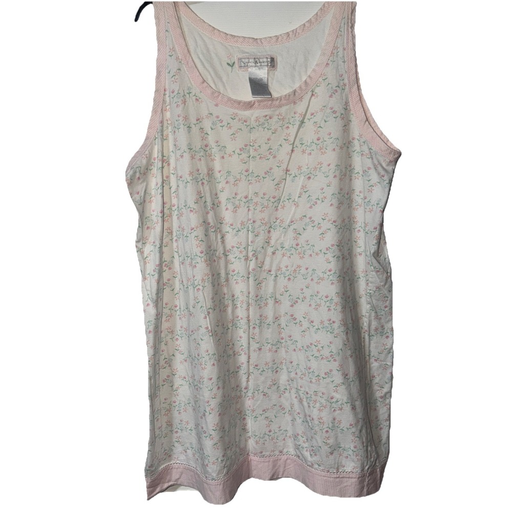 Earth Angels Sleeveless Nightgown Cottagecore Grannycore Floral XL Soft Feminine
